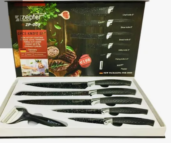 Set 6 Cuchillos Chef Antiadherente Reves